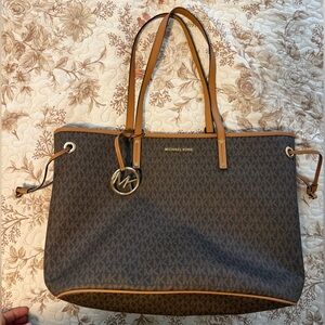 Michael Kors brown and tan reversable tote